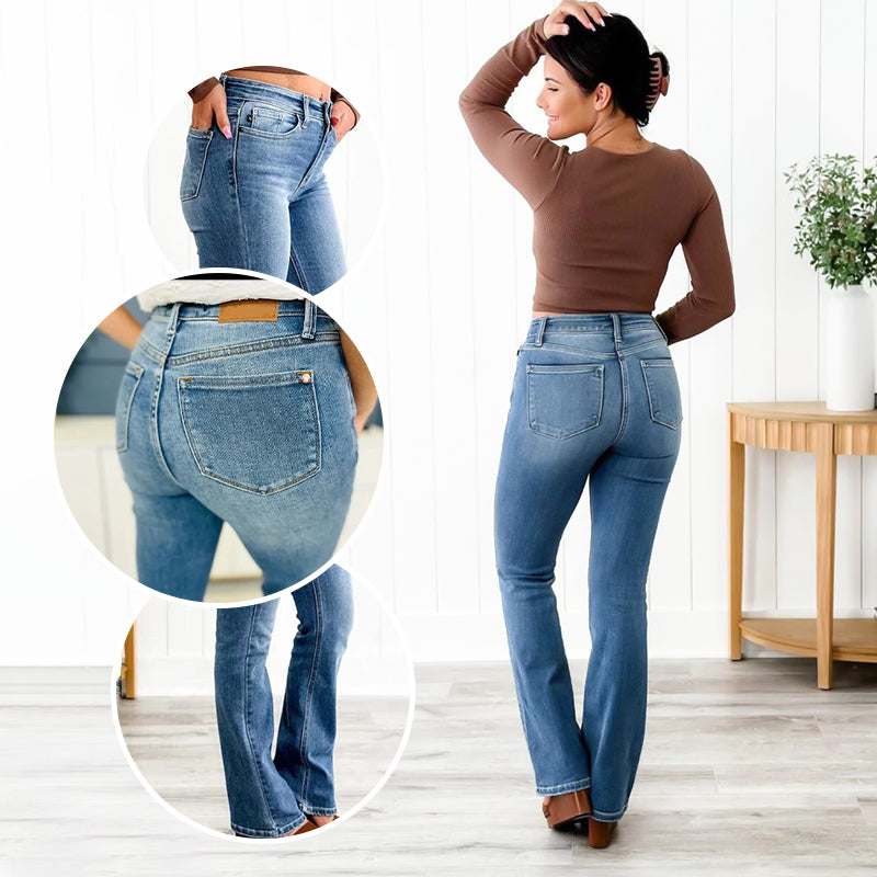 Women's High-Rise Tummy-Control Stretch Jeans | Bootcut & Straight Leg
