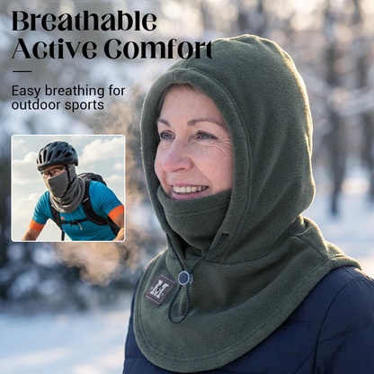 ❄️ 3-in-1 Thermal Fleece Balaclava Hood & Face Mask – Windproof Winter Neck Warmer with Adjustable Drawstring
