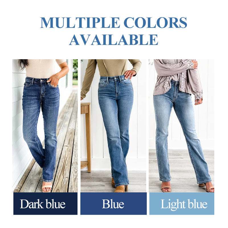 Women's High-Rise Tummy-Control Stretch Jeans | Bootcut & Straight Leg