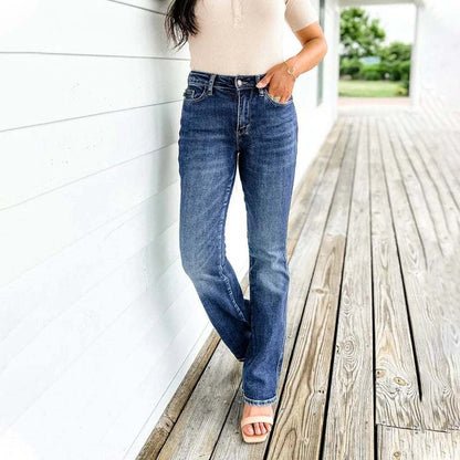 Women's High-Rise Tummy-Control Stretch Jeans | Bootcut & Straight Leg