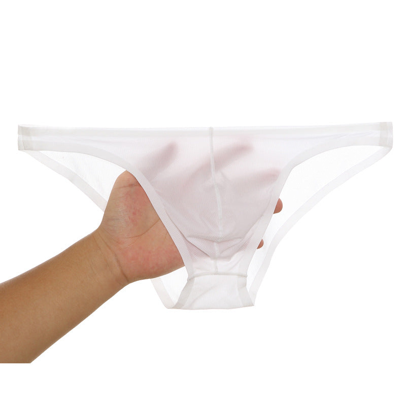 Ice Silk Seamless Ultra-Thin Transparent Sexy Briefs