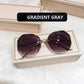 Fashion Vintage UV400 Ladies Oversized Square Sunglasses