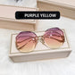 Fashion Vintage UV400 Ladies Oversized Square Sunglasses