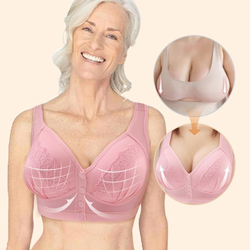 💥👙LAST DAY SALE -BUY 1 GET 1 FREE!!💘CloudComfort Front-Button Cotton Bra – Breathable • Wire-Free • All-Day Support • Non-Padded & Skin-Friendly🌿