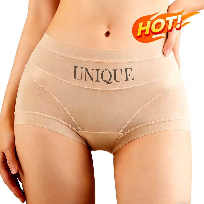 ✨ [Buy 1 Get 1 Free] Ultra-Sheer Mesh Tummy Control Shaping Panties – Butt-Lifter Boyshorts with 100% Pure Silk Gusset