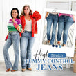 Women's High-Rise Tummy-Control Stretch Jeans | Bootcut & Straight Leg
