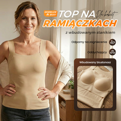 🏆Ostatni dzień promocji w cenie 59 zł !!💐Damskie koszulki termiczne z dekoltem w serek i wbudowanym biustonosze