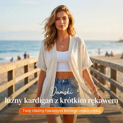 ⏰2026 Nowy Stylowy Luźny Kardigan z Krótkim Rękawem