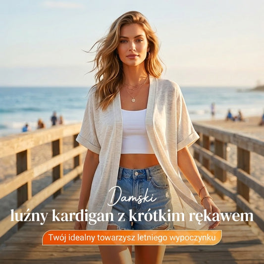 ⏰2026 Nowy Stylowy Luźny Kardigan z Krótkim Rękawem