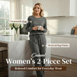 ☁️Soft & Breathable, All-Day Comfort🏠 Women's Lounge Set – Crew Neck Top & Drawstring Pants | Perfect for Home, Weekend Relaxation & Everyday Ease ✨
