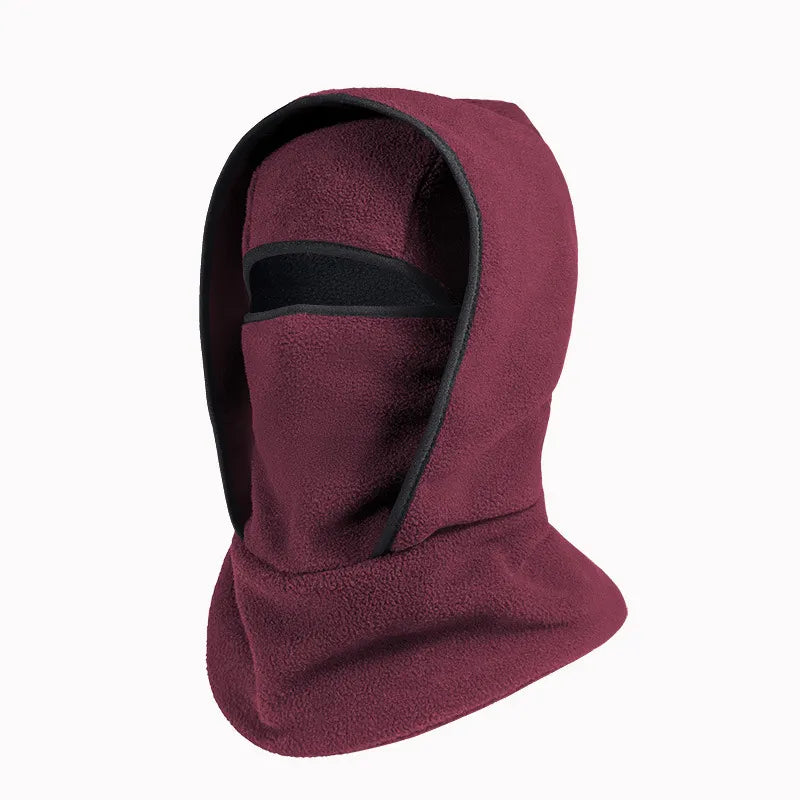 3-in-1 Thermal Fleece Balaclava Ski Mask & Hooded Neck Gaiter – Windproof Winter Face Cover & Helmet-Compatible Beanie for Skiing, Cycling & Outdoor Cold