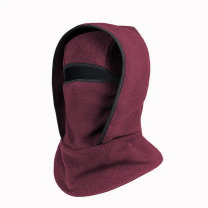 3-in-1 Thermal Fleece Balaclava Ski Mask & Hooded Neck Gaiter – Windproof Winter Face Cover & Helmet-Compatible Beanie for Skiing, Cycling & Outdoor Cold