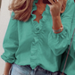 👚 TERAZ 50% ZNIŻKI! 🌸 Damska bluzka z falbanami i rękawami typu „lantern” – urocza, luźny krój i uniwersalna (rozmiary S–XL) 🍃
