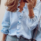 👚 TERAZ 50% ZNIŻKI! 🌸 Damska bluzka z falbanami i rękawami typu „lantern” – urocza, luźny krój i uniwersalna (rozmiary S–XL) 🍃