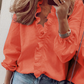 👚 TERAZ 50% ZNIŻKI! 🌸 Damska bluzka z falbanami i rękawami typu „lantern” – urocza, luźny krój i uniwersalna (rozmiary S–XL) 🍃