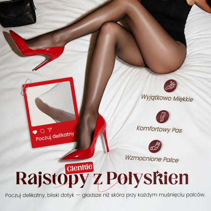 ✨Błyszczące przezroczyste rajstopy damskie - odporne na rozdarcia i antypoślizgowe