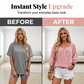 Women's 3/4 Sleeve Square Neck Linen Blouse