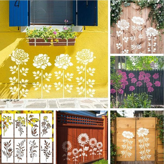 🔥Summer Sale -49% OFF🌻Garden Fence Large Flower Stencils🖌️DIY decoration