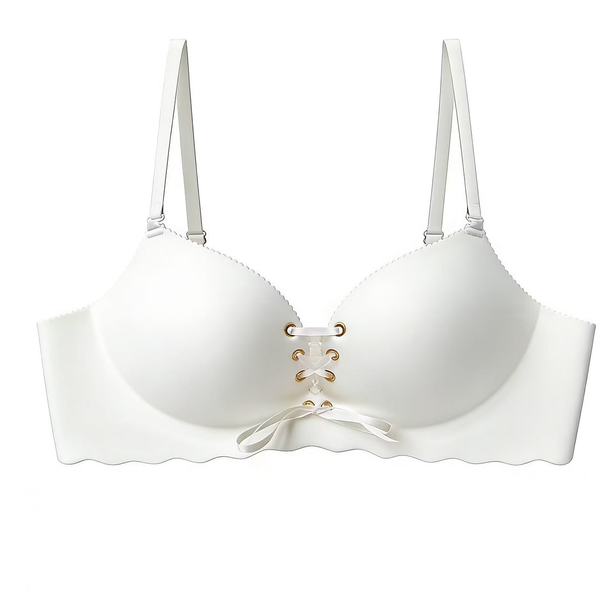✨ [2-Pack] Wireless Front-Drawstring Push-Up Bra – Breathable Honeycomb Support & 3-Way Convertible Straps