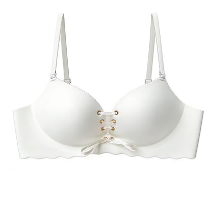 ✨ [2-Pack] Wireless Front-Drawstring Push-Up Bra – Breathable Honeycomb Support & 3-Way Convertible Straps