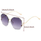 Fashion Vintage UV400 Ladies Oversized Square Sunglasses