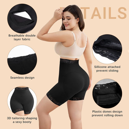 💞Oferta ograniczona czasowo 💞Koronkowe spodenki wzmacniające pośladki ze stalowymi kośćmi Shapewear💃🏽