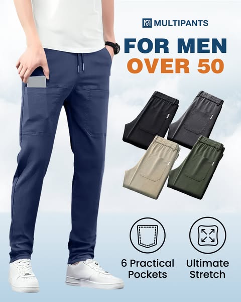 Men's 4-Way Stretch Multi-Pocket Everyday Cargo Pants