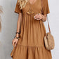 😍【S-3XL】👗Rochie lungă casual cu mânecă scurtă
