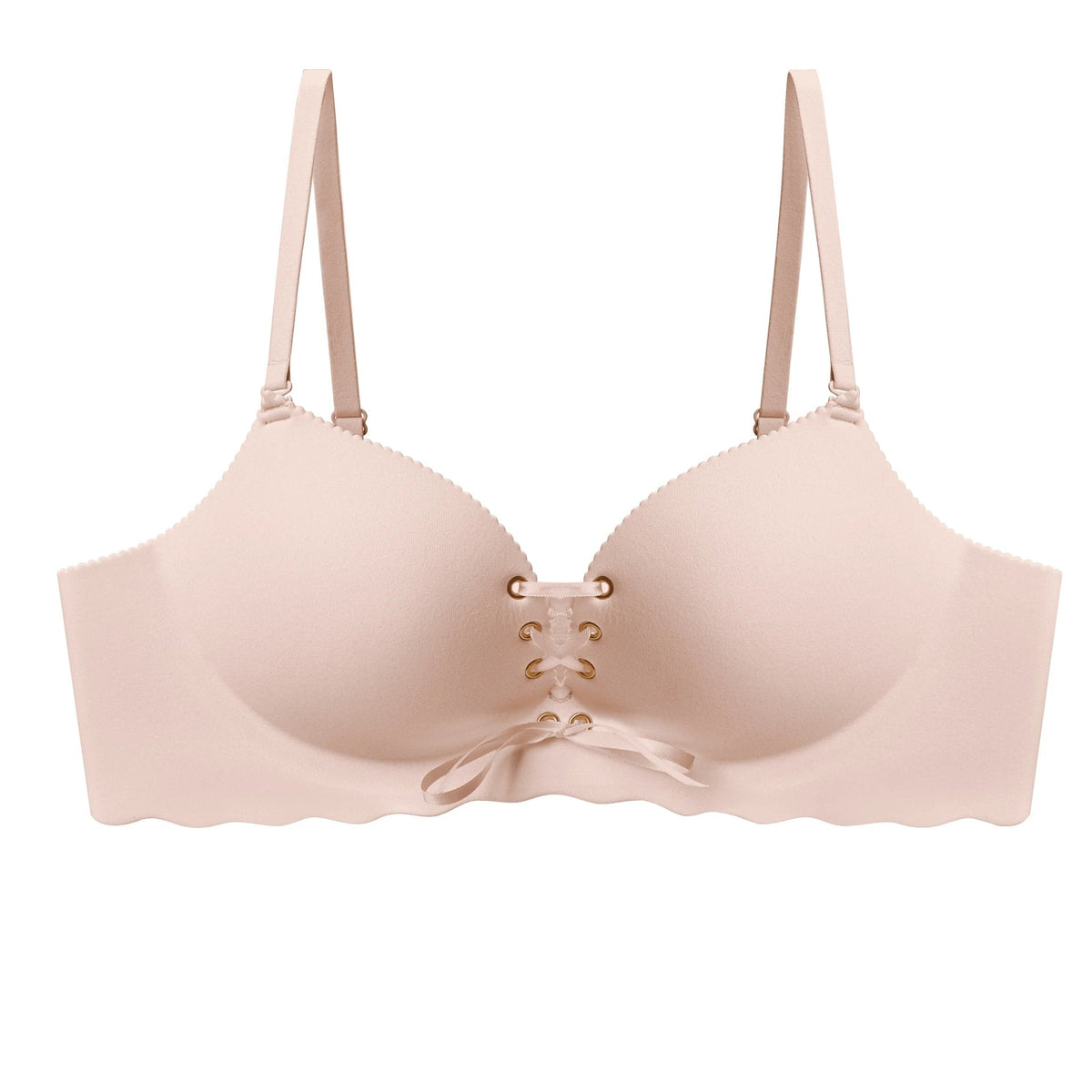 ✨ [2-Pack] Wireless Front-Drawstring Push-Up Bra – Breathable Honeycomb Support & 3-Way Convertible Straps