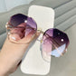 Fashion Vintage UV400 Ladies Oversized Square Sunglasses