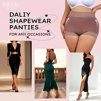 🔥🔥3PC High Waist Shapewear Panty with Anti-Slip Silicone Band - Stretchy Breathable & Seamless Tummy Control Butt Lifting for Everyday Confidence Women's Basic Minimalist Multi Colors 3Pcs Leg