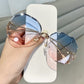 Fashion Vintage UV400 Ladies Oversized Square Sunglasses