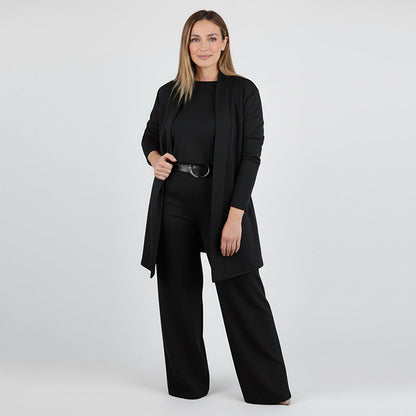 Women's Elegant 3-Piece Lounge & Travel Set (Cardigan, Top & Pants)