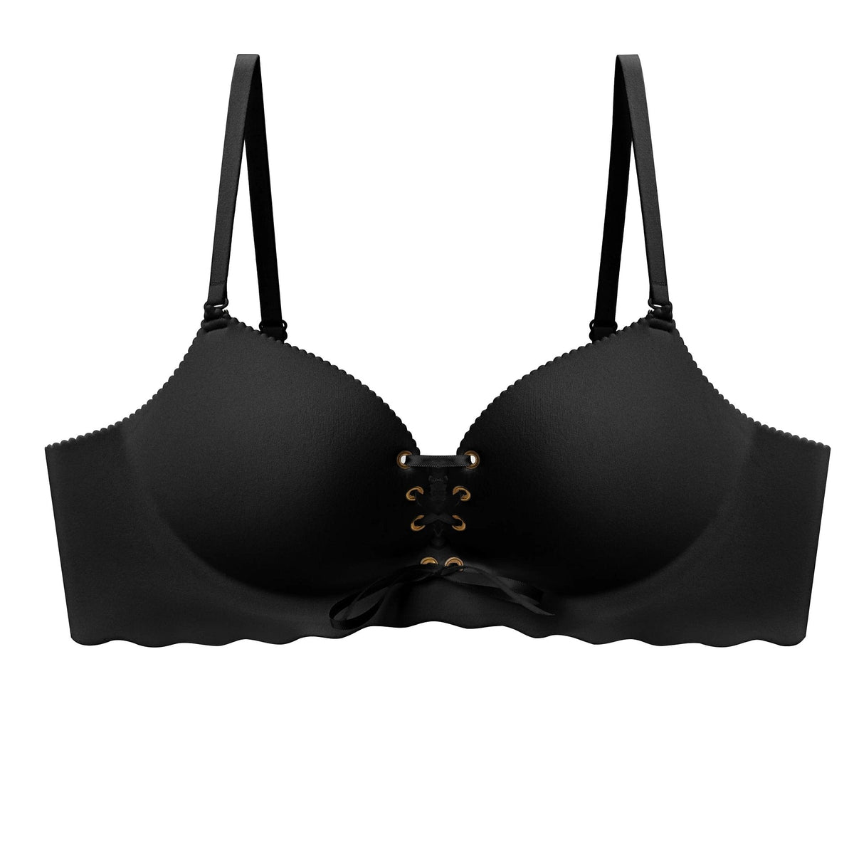 ✨ [2-Pack] Wireless Front-Drawstring Push-Up Bra – Breathable Honeycomb Support & 3-Way Convertible Straps