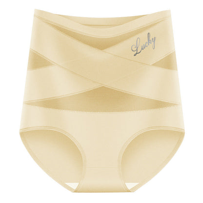 ✨ [Buy 1 Get 2 Free] Plus-Size High-Waist Cross Tummy-Control Shaping Panties – Anti-Roll Double Compression | S to 4XL