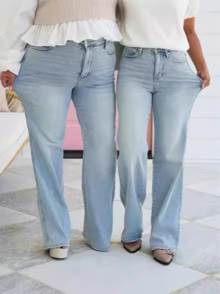 Women's High-Rise Tummy-Control Stretch Jeans | Bootcut & Straight Leg