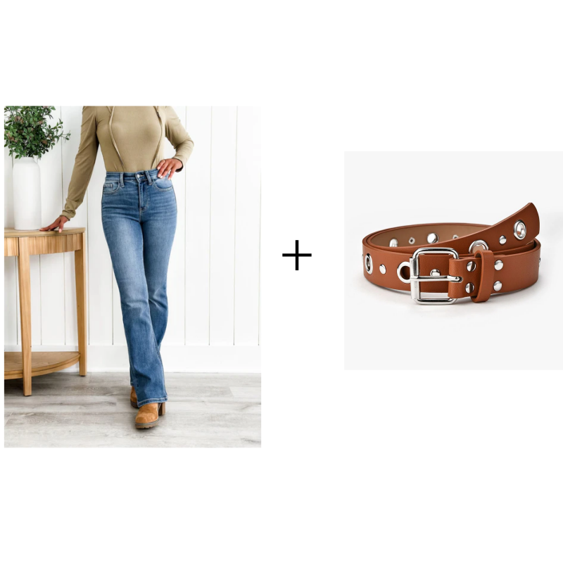 Women's High-Rise Tummy-Control Stretch Jeans | Bootcut & Straight Leg