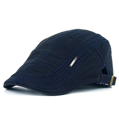 🧢 Classic Heritage Flat Cap – All-Season Breathable Cotton Ivy Hat | Adjustable Fit