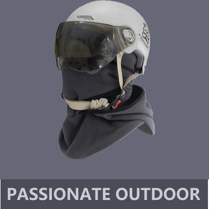 3-in-1 Thermal Fleece Balaclava Ski Mask & Hooded Neck Gaiter – Windproof Winter Face Cover & Helmet-Compatible Beanie for Skiing, Cycling & Outdoor Cold