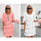 🎁Elegancka sukienka warstwowa z rękawami z falbanami dla kobiet