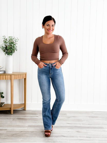 Women's High-Rise Tummy-Control Stretch Jeans | Bootcut & Straight Leg