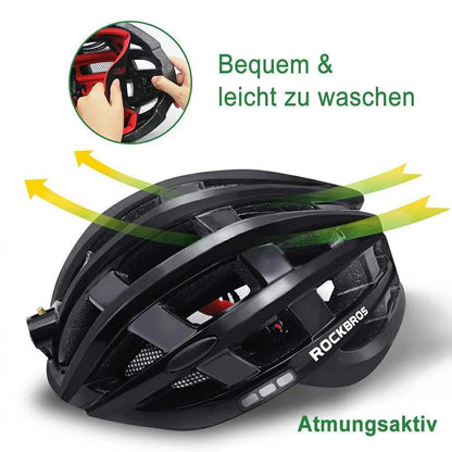 🚲Kask rowerowy z oświetleniem LED: neutralny design, wygodny i elastyczny⛑️