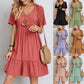 😍【S-3XL】👗Rochie lungă casual cu mânecă scurtă