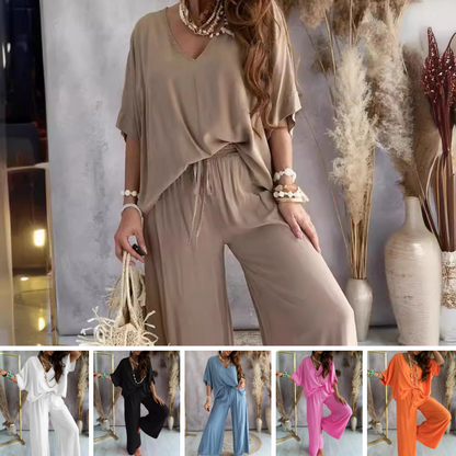💎 -50% KOMBINEZON DAMSKI W JEDNOLITYM KOLORZE! 💎 Dekolt w serek, regulowana talia i miękka tkanina dla swobodnego, szykownego stylu