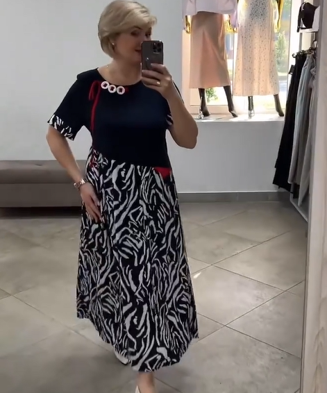 【M-4XL】👗Damska casualowa sukienka patchworkowa