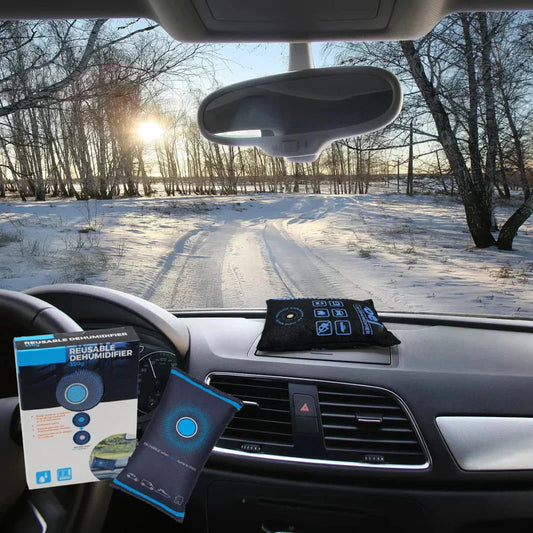 Profesjonalne osuszanie samochodu – pochłania wilgoć i kondensację z przedniej szyby i wnętrza.