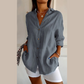 👚Elegancka plisowana koszula damska z fakturą i klapami w jednym rzędzie