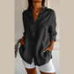 👚Elegancka plisowana koszula damska z fakturą i klapami w jednym rzędzie