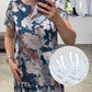 👗Nowość na wczesne lato✨Luźna sukienka w kwiaty z okrągłym dekoltem i krótkim rękawem