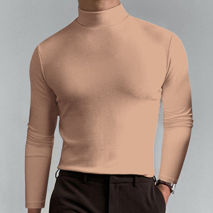 Men's Athletic Slim Fit Mock Neck Long Sleeve Pullover
